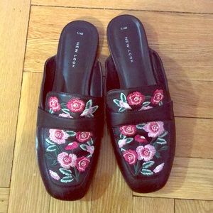 New Look Floral Embroidered Mules